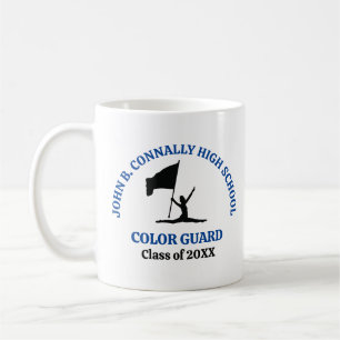 Blue High School Colour Guard Personalised Coffee Mug