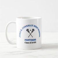 Blue High School Lacrosse Team Personalised