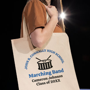 Blue High School Marching Band Customisable Tote Bag