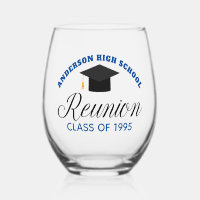 Blue High School Reunion Party Custom Alumni