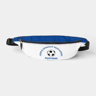 Blue High School Soccer Team Personalised Bum Bags