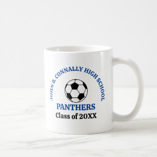 Blue High School Soccer Team Personalised Coffee Mug
