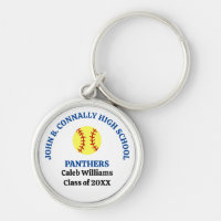 Blue High School Softball Player Personalised