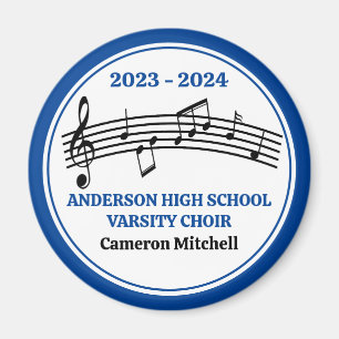 Blue High School Varsity Choir Custom Keepsake Magnet