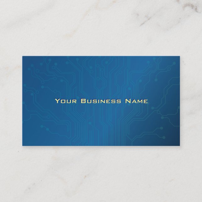 Blue High tech Circuit Board business card (Front)