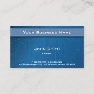 Blue High Technology Circuit Board business card