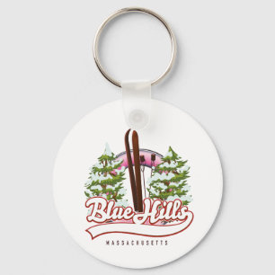 Blue Hills Massachusetts Ski logo Key Ring