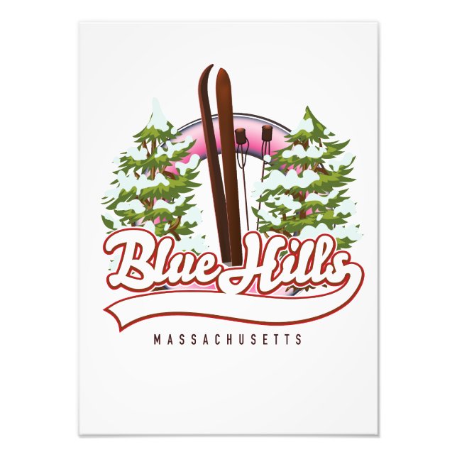 Blue Hills Massachusetts Ski logo Photo Print (Front)