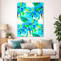 Blue Himalayan Poppy Botanical Art Floral Pattern