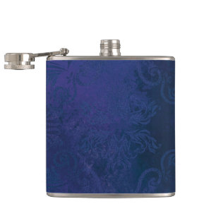 blue hip flask
