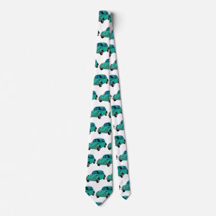 Blue Hippie Car Artwork Tie