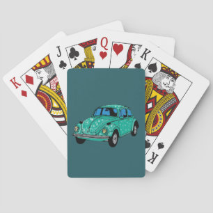 Blue Hippie Car Classic Playing Cards