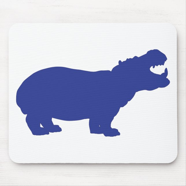 Blue-Hippo Mouse Mat (Front)
