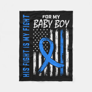 Blue His Fight Is My Fight Diabetes Awareness Shir Fleece Blanket
