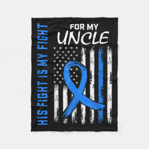 Blue His Fight Is My Fight Diabetes Awareness Shir Fleece Blanket