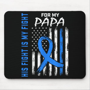 Blue His Fight Is My Fight Diabetes Awareness Shir Mouse Mat