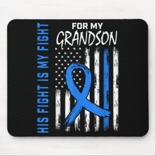 Blue His Fight Is My Fight Diabetes Awareness Shir Mouse Mat