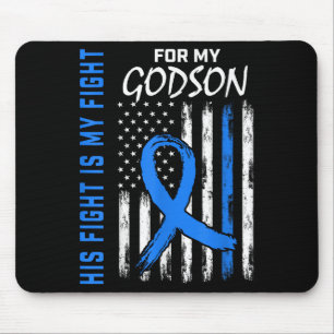 Blue His Fight Is My Fight Diabetes Awareness Shir Mouse Mat