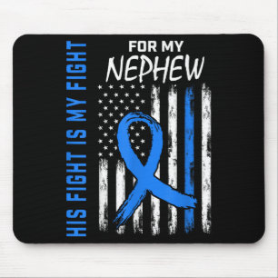 Blue His Fight Is My Fight Diabetes Awareness Shir Mouse Mat