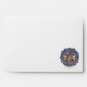 Blue HOGWARTS™ Crest Holiday Wreath Envelope
