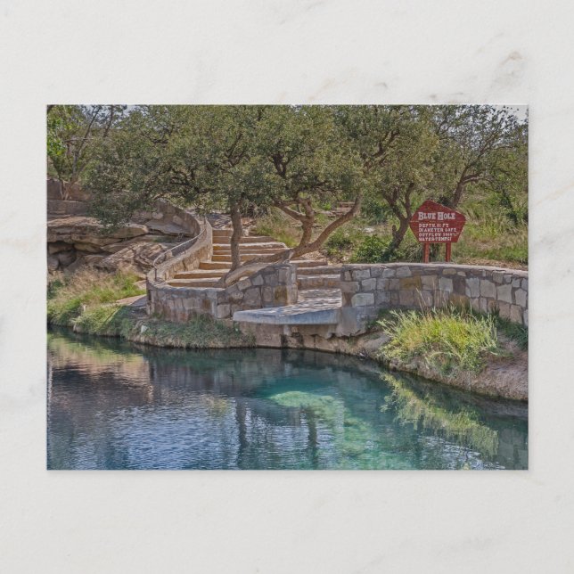 Blue Hole on Route 66 Postcard (Front)