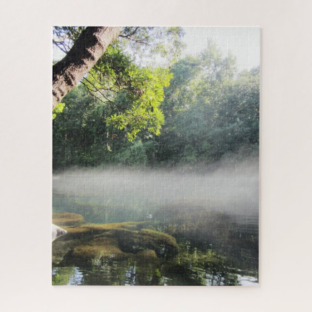 Blue Hole Springs Florida Foggy Morning Jigsaw Puzzle (Vertical)