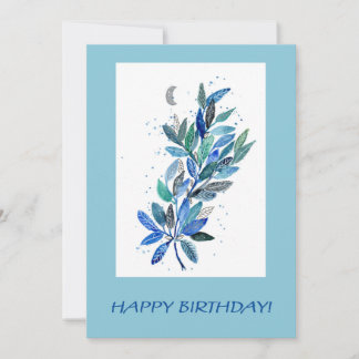 Blue Holiday Card