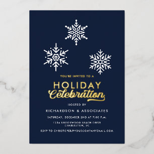 Blue Holiday Celebration Corporate Party Logo