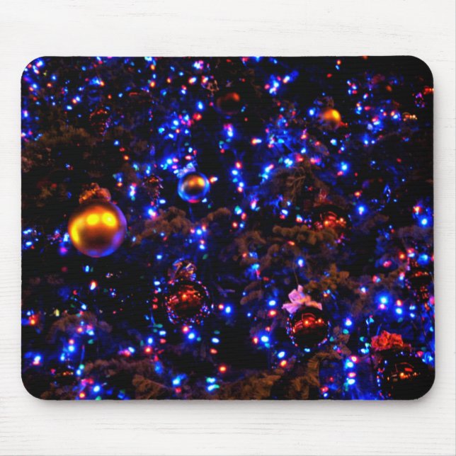 Blue Holiday Glow Mouse Mat (Front)