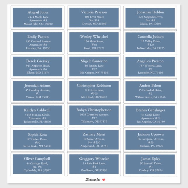 Blue Holly Jolly Christmas Guest Address (Sheet)