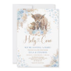 Blue Holy Cow Boho Pampas Boy Baby Shower