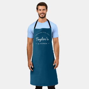 Blue Homemade with Love Personalised Kitchen Apron