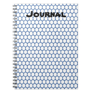 Blue Honeycomb Pattern Personal Journal