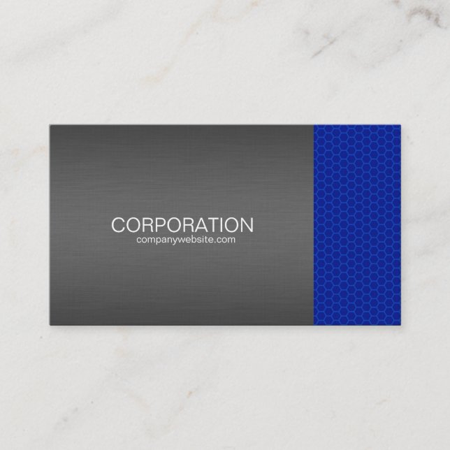 Blue honeycomb titanium business card (Front)