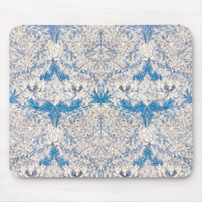 Blue Honeysuckle (by William Morris) Mouse Mat (Front)