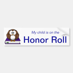 Blue Honour Roll Bumper Sticker