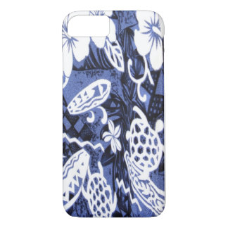 Blue Honu Hawaiian Print iPhone 8/7 Case