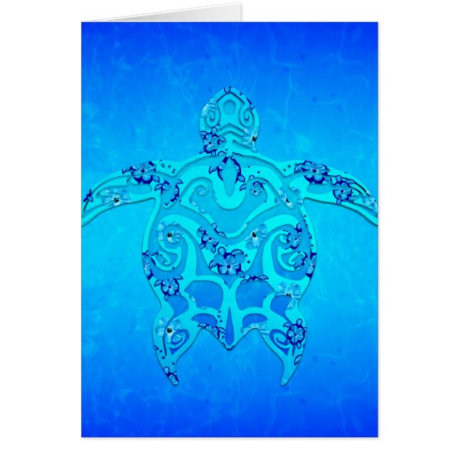 Blue Honu Tribal Turtle (Front)