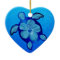 Blue Honu Turtle and Hibiscus