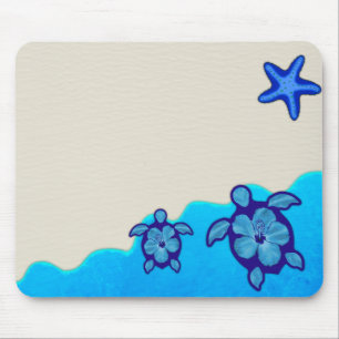 Blue Honu Turtles Mouse Mat