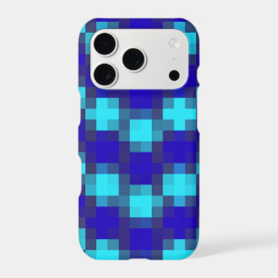 Blue Horizon: Checkered Pattern In Four Blues,