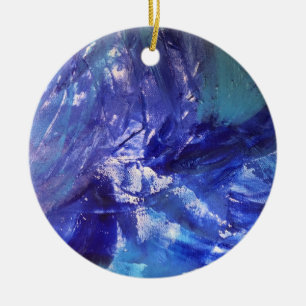 Blue horizons ' ceramic tree decoration