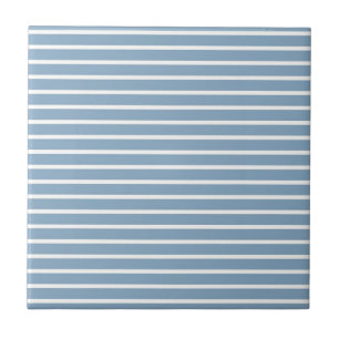 Blue Horizontal Stripe Pattern Tile