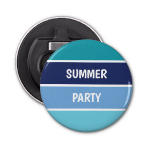 Blue Horizontal Striped Bottle Opener