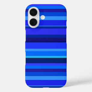 Blue horizontal stripes iPhone 16 case
