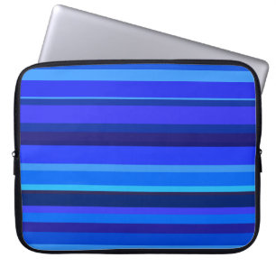Blue horizontal stripes laptop sleeve