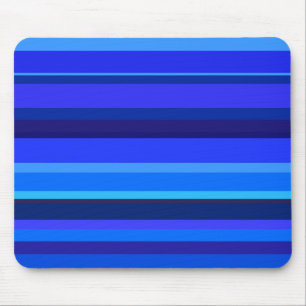 Blue horizontal stripes mouse mat