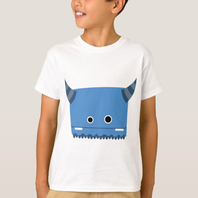 Blue Horned Monster T-Shirt (Front)