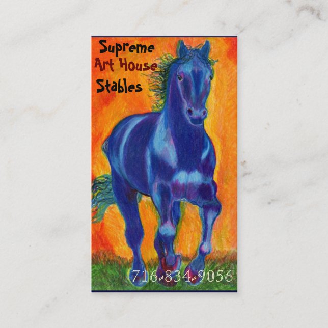 Blue Horse Business Card (Front)