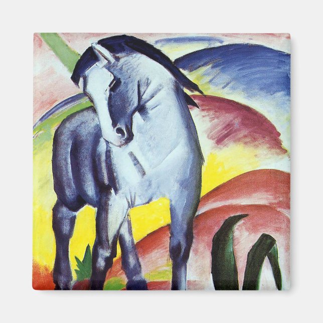 Blue horse by Franz Marc Magnet (Front)